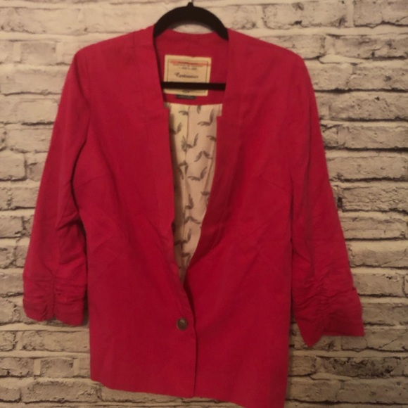 Cartonnier 1-button blazer in bright pink - Picture 2 of 5
